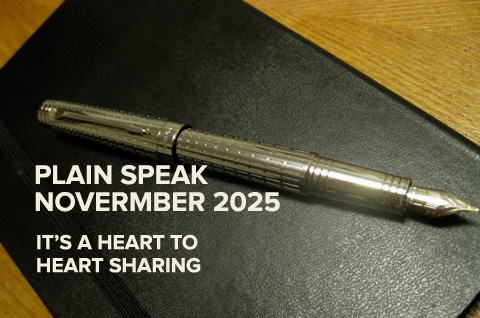 PLAIN SPEAK - NOV 2025
