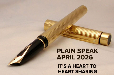 PLAIN SPEAK - APRIL 2026