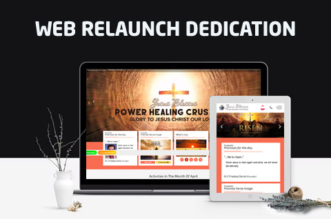 Blessed dedication of our newly redesigned website: www.jesusblesses.org in France meeting!